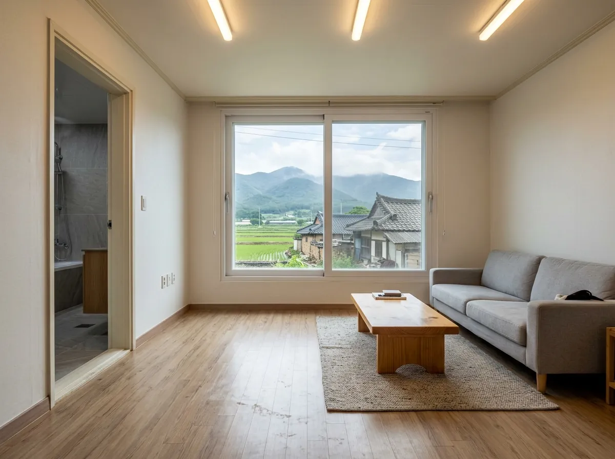 리모델링한 주택 거실 (예시 이미지)